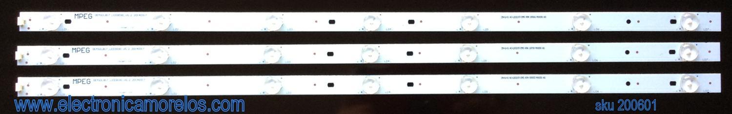 KIT DE LED PARA TV / SPECTRA LVW320CS0T E180V3 / ZM-G-01 4C-LB320T-ZM5 49H 09933 M0038 AS / ZM-G-01 4C-LB320T-ZM5 49H 10709 M0038 AS / ZM-G-01 4C-LB320T-ZM5 49H 10566 M0038 AS / 0EM32LB17_LED3030_V0.2_20140317 / MODELO 32-HDSP